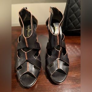 Cole Haan Strappy Sandals. Good used condition. Black. See pictures for detail.